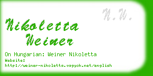 nikoletta weiner business card